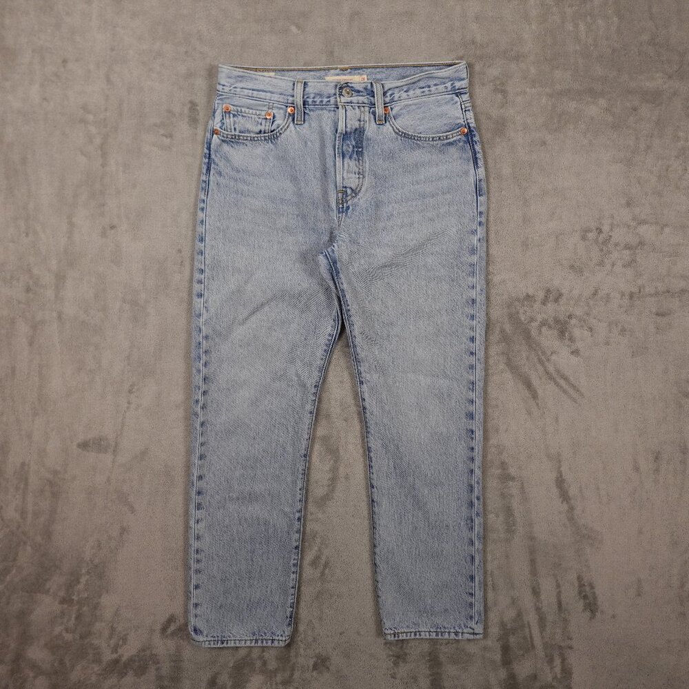 Levi's jeans Wedgie Straight women's‎ 28 blue denim red tab premium button fly